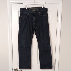 American Eagle Outfitters Men's Dark Blue Straight Jeans